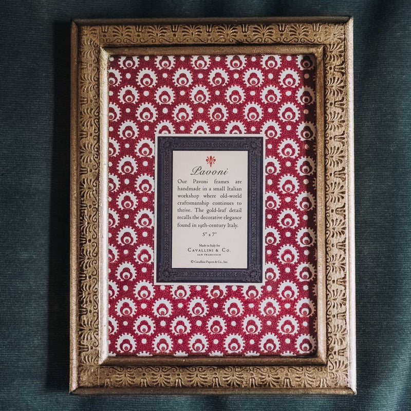 Cavallini Frame - Pavoni Gold