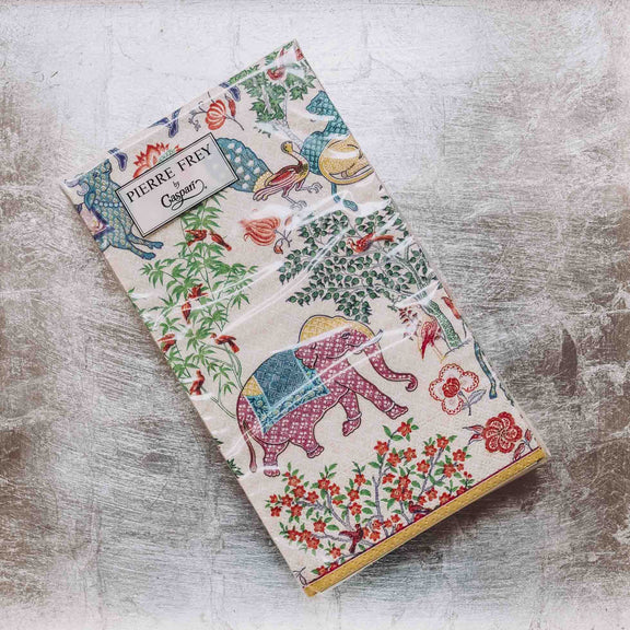 Indulge in luxury with our Caspari triple-ply Guest Towels. Made in Germany, these napkins feature exquisite artwork and designs from around the world, printed with nontoxic, water-soluble dyes and food-safe ink. Elevate your entertaining with sophistication and taste. Comes in sets of 15 napkins in 24 different designs.
