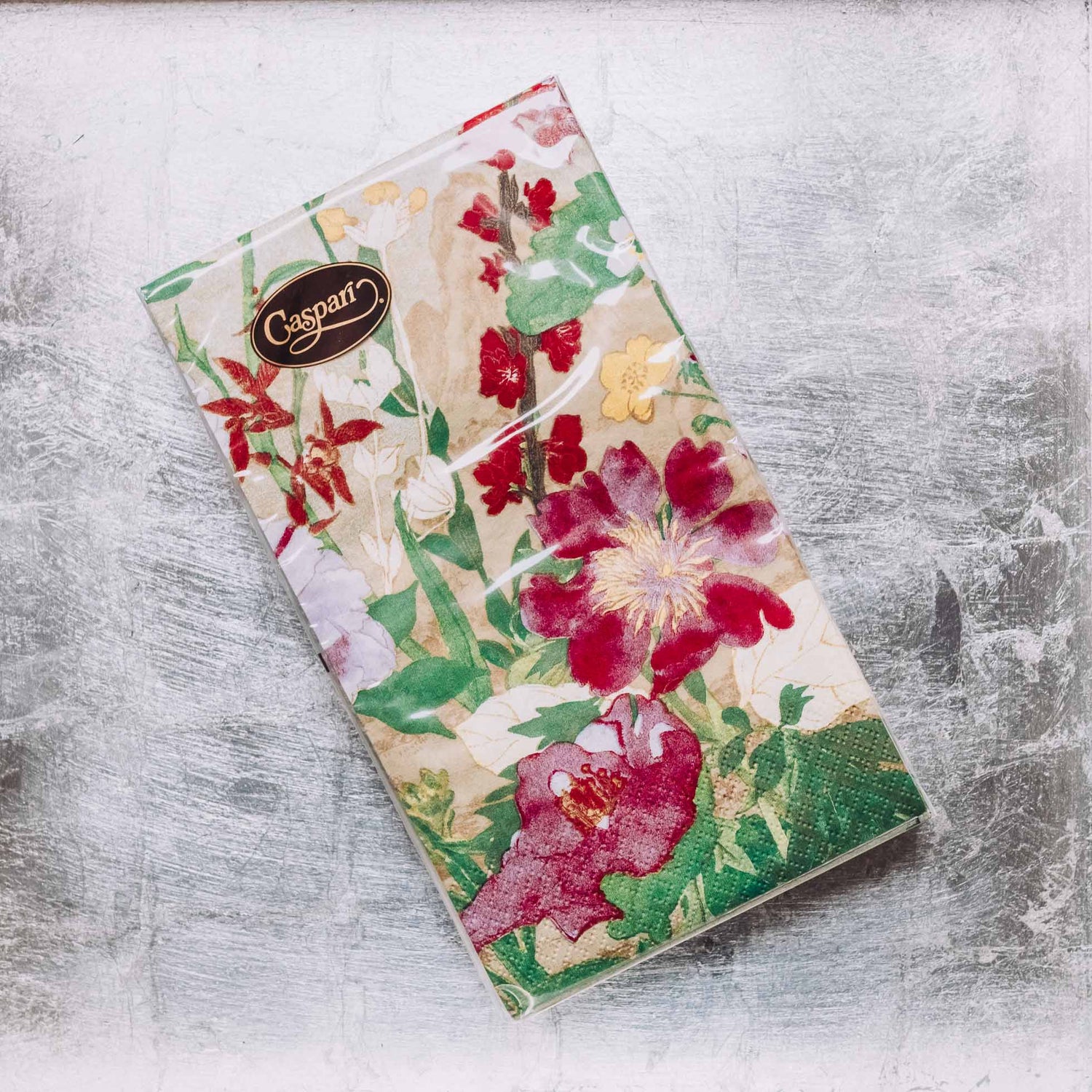 Indulge in luxury with our Caspari triple-ply Guest Towels. Made in Germany, these napkins feature exquisite artwork and designs from around the world, printed with nontoxic, water-soluble dyes and food-safe ink. Elevate your entertaining with sophistication and taste. Comes in sets of 15 napkins in 24 different designs.