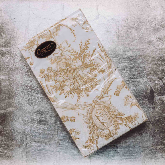 Indulge in luxury with our Caspari triple-ply Guest Towels. Made in Germany, these napkins feature exquisite artwork and designs from around the world, printed with nontoxic, water-soluble dyes and food-safe ink. Elevate your entertaining with sophistication and taste. Comes in sets of 15 napkins in 24 different designs.