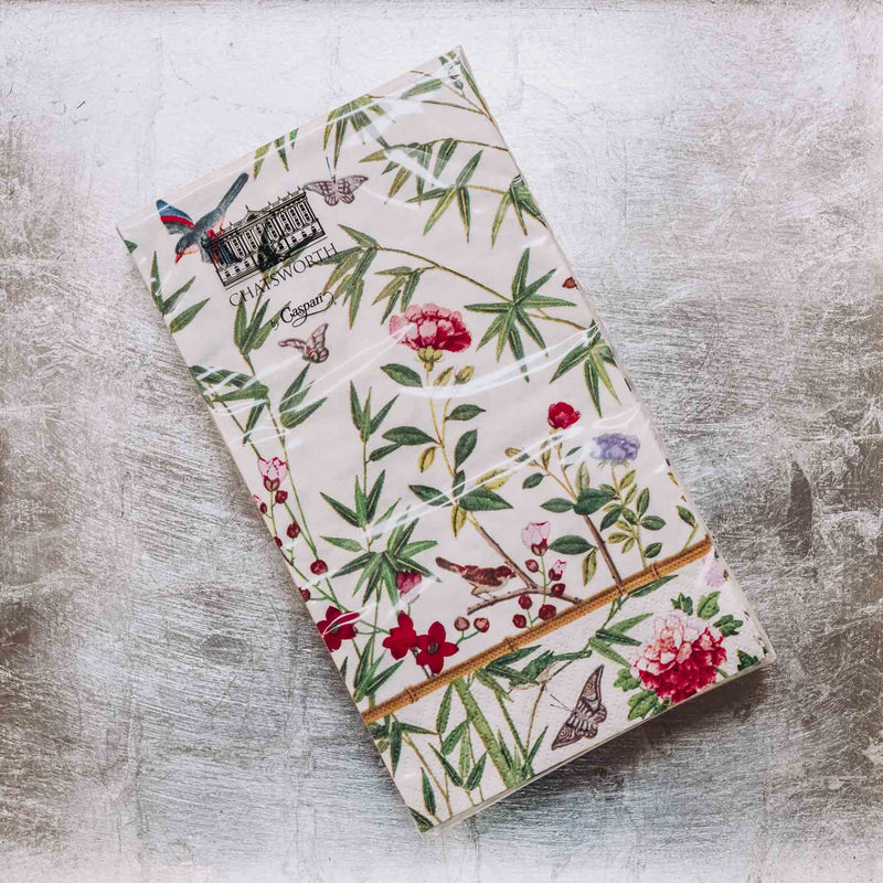 Indulge in luxury with our Caspari triple-ply Guest Towels. Made in Germany, these napkins feature exquisite artwork and designs from around the world, printed with nontoxic, water-soluble dyes and food-safe ink. Elevate your entertaining with sophistication and taste. Comes in sets of 15 napkins in 24 different designs.