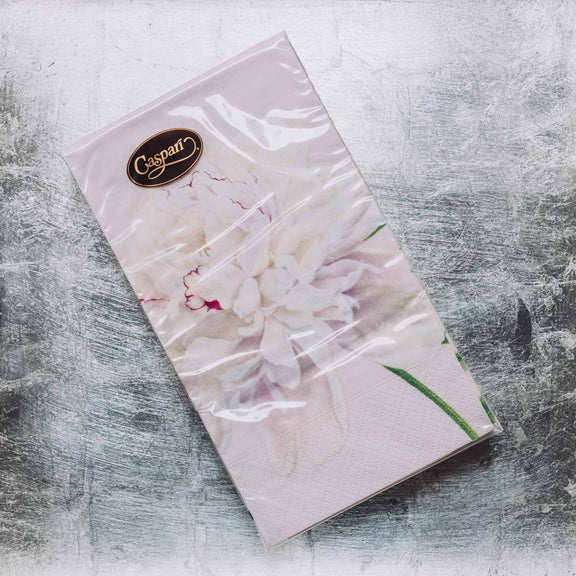 Indulge in luxury with our Caspari triple-ply Guest Towels. Made in Germany, these napkins feature exquisite artwork and designs from around the world, printed with nontoxic, water-soluble dyes and food-safe ink. Elevate your entertaining with sophistication and taste. Comes in sets of 15 napkins in 24 different designs.